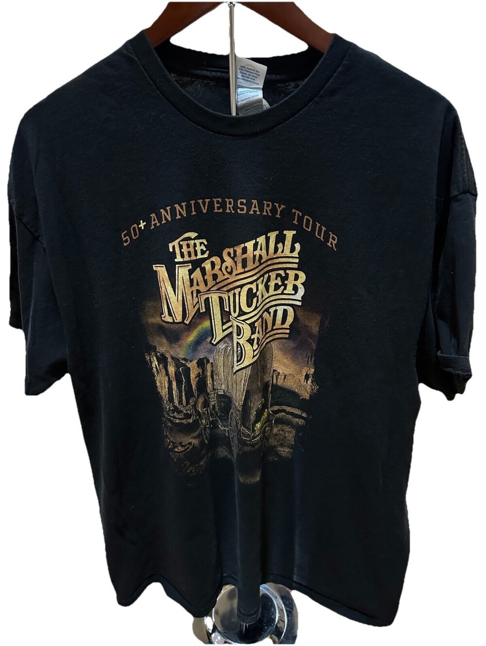 Vintage Marshall Tucker Band 50th Anniversary Tour T Shirt 2XL Black Rock